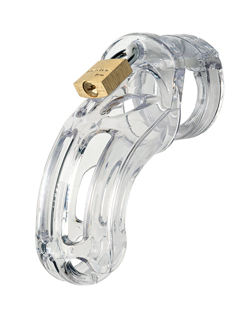 CB-X The Curve 3 3/4" Curved Cock Cage &amp; Lock Set - Clear