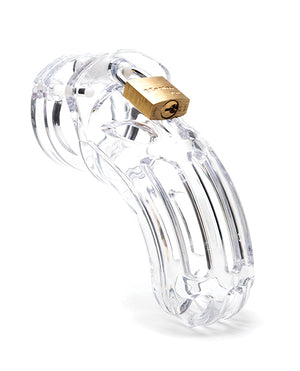 CB-X The Curve 3 3/4" Curved Cock Cage &amp; Lock Set - Clear - Image 3