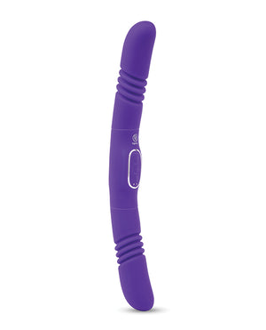 Together Together Double Delight Double-Ended Vibrating &amp; Thrusting Vibrator - Purple - Image 2