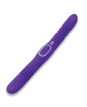 Together Together Double Delight Double-Ended Vibrating &amp; Thrusting Vibrator - Purple - Image 3