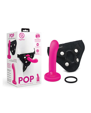 Together Together Pop 5.5 Silicone Dildo &amp; Harness Set