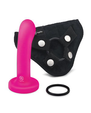 Together Together Pop 5.5 Silicone Dildo &amp; Harness Set - Image 2