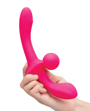 Together Double Tap Double-Ended Vibrating Strapless Strap-On - Image 4