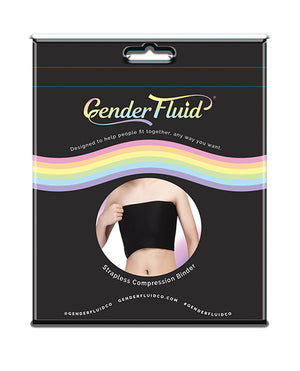Gender Fluid Gender Fluid Strapless Chest Compression Binder - XL Black