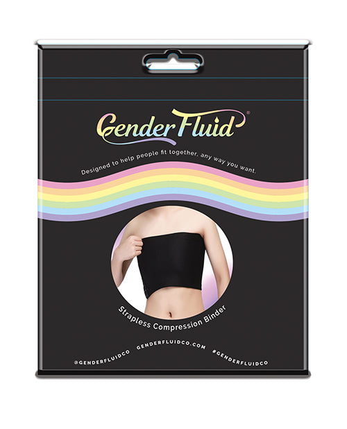 Gender Fluid Gender Fluid Strapless Chest Compression Binder - XXL Black