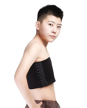 Gender Fluid Gender Fluid Strapless Chest Compression Binder - XXL Black - Image 3