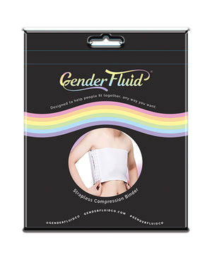 Gender Fluid Gender Fluid Strapless Chest Compression Binder - L White