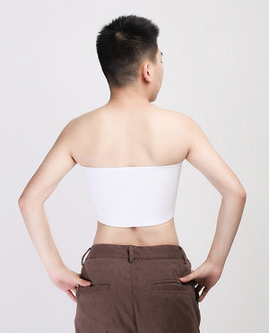 Gender Fluid Gender Fluid Strapless Chest Compression Binder - XL White - Image 3