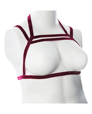 Gender Fluid Gender Fluid Sugar Coated Harness - S-L Raspberry Glitter - Image 2