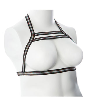 Gender Fluid Gender Fluid Silver Lining Harness - XL-XXXL Black/Silver - Image 2