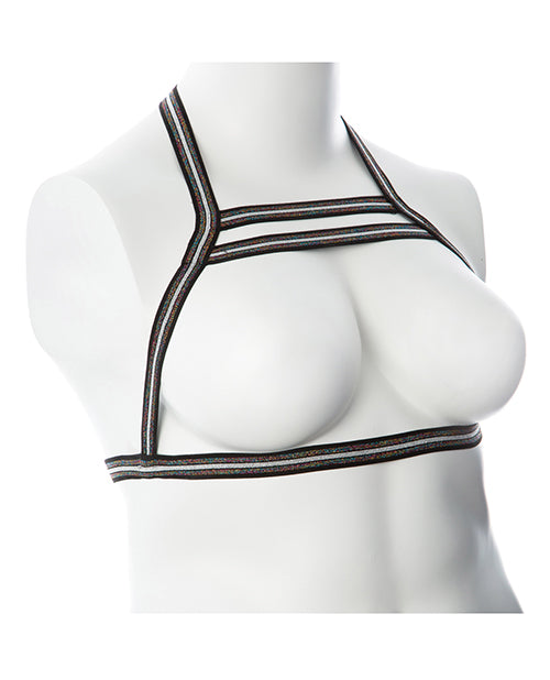 Gender Fluid Gender Fluid Silver Lining Harness - XL-XXXL Black/Silver - Image 2