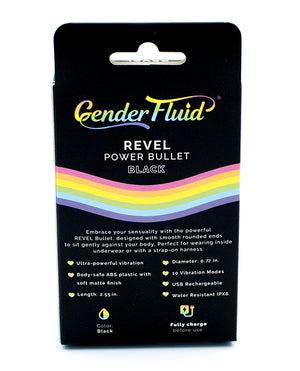 Gender Fluid Gender Fluid Revel Power Bullet - Matte Black - Image 2