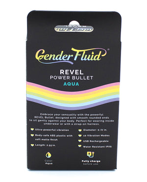 Gender Fluid Gender Fluid Revel Power Bullet - Aqua - Image 2