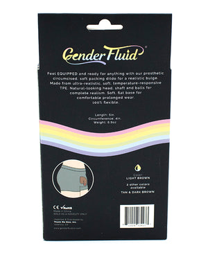 Gender Fluid Gender Fluid 5" Equipped Soft Packer - Light Brown - Image 2