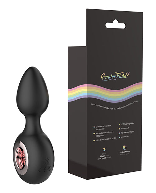 Gender Fluid Gender Fluid Tremor Ring Plug Anal Vibe - Black - Image 2