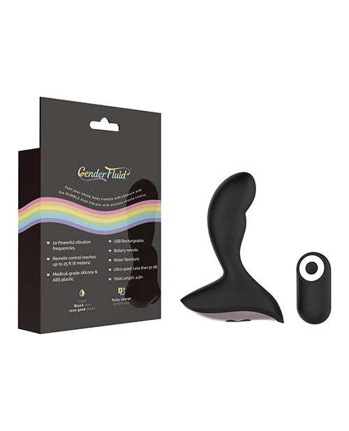 Gender Fluid Gender Fluid Rumble Anal Vibe w/Remote - Black - Image 2