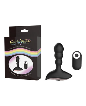 Gender Fluid Gender Fluid Shake Anal Vibe w/Remote - Black