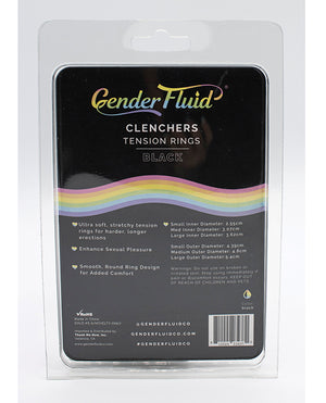 Gender Fluid Gender Fluid Clincher Tension Ring Set - Black - Image 2