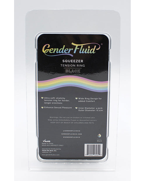 Gender Fluid Gender Fluid Squeezer Tension Ring - Black - Image 2