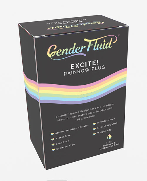 Gender Fluid Gender Fluid Excite! Plug - Rainbow - Image 2