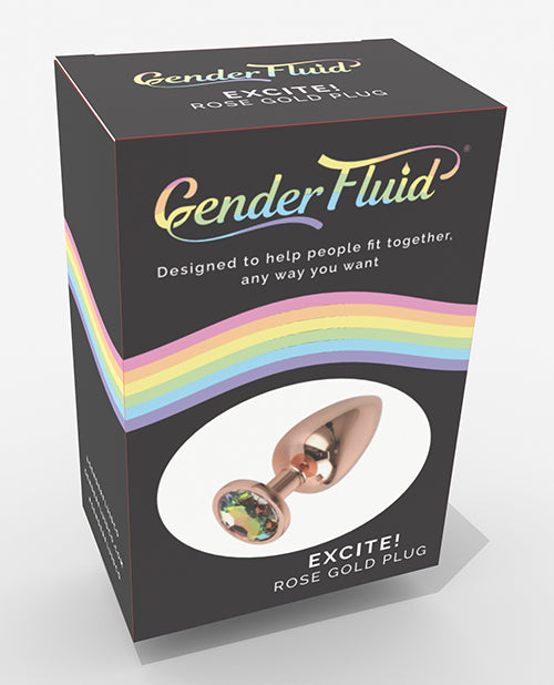 Gender Fluid Gender Fluid Excite! Plug - Rose Gold - Image 2