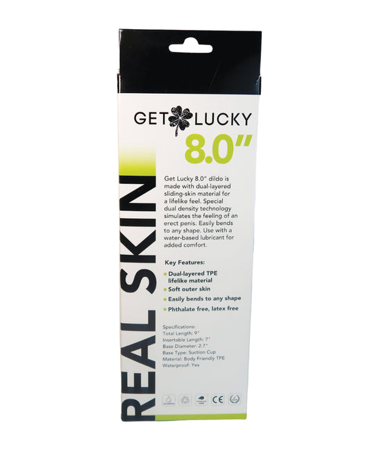 Get Lucky Get Lucky 8.0" Real Skin Series - Flesh