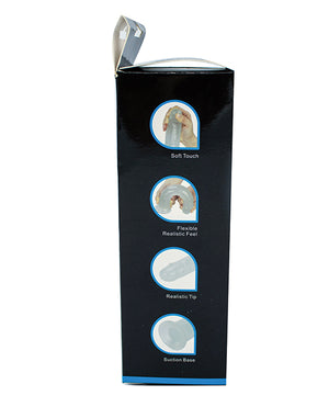 Get Lucky Get Lucky 8.5" Glow in the Dark Periwinkle Peen Dildo - Image 3