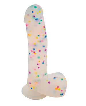 Get Lucky Get Lucky 8.5" Real Skin Confetti Cock - Multi Color - Image 4