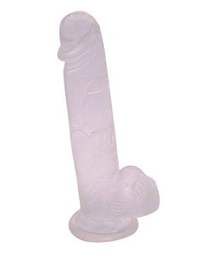Get Lucky Get Lucky 8.5" Real Skin Glitter Dick - Clear - Image 4