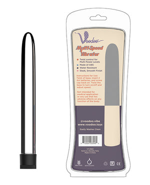 Voodoo Voodoo 9" Multi Speed Vibrator - Silver - Image 3