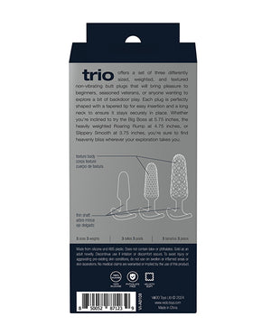 VeDO VeDO Trio Anal Plug Set - Black - Image 5