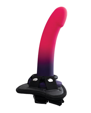 VeDO VeDO Duo Silcone Dildo w/Harness - Pink/Purple - Image 4