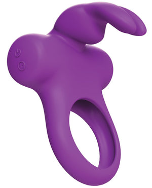 VeDO VeDO Frisky Bunny Rechargeable Vibrating Ring - Perfectly Purple