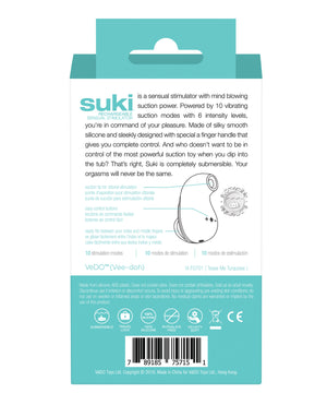 VeDO VeDO Suki Rechargeable Vibrating Sucker - Tease Me Turquoise - Image 3