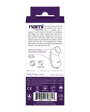 VeDO VeDo Nami Rechargeable Sonic Vibe - Deep Purple - Image 4