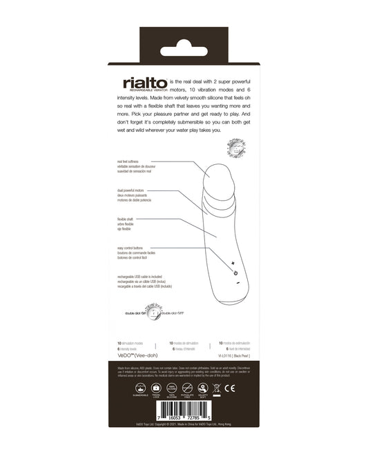 VeDO VeDO Rialto Rechargeable Vibe - Black Pearl