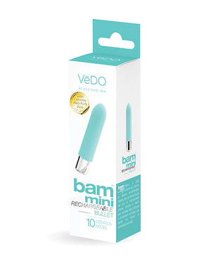 VeDO VeDO Bam Mini Rechargeable Bullet Vibe - Turquoise - Image 3