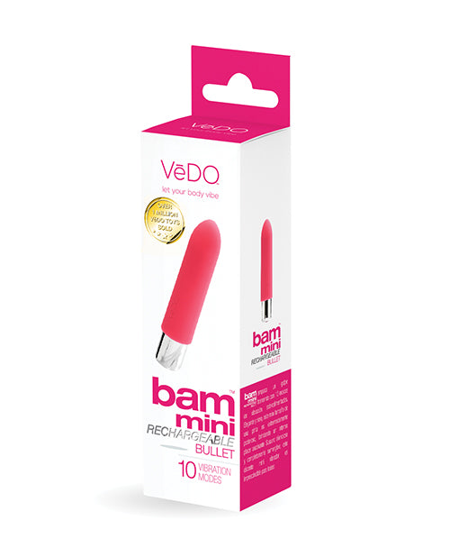 VeDO VeDO Bam Mini Rechargeable Bullet Vibe - Foxy Pink - Image 2
