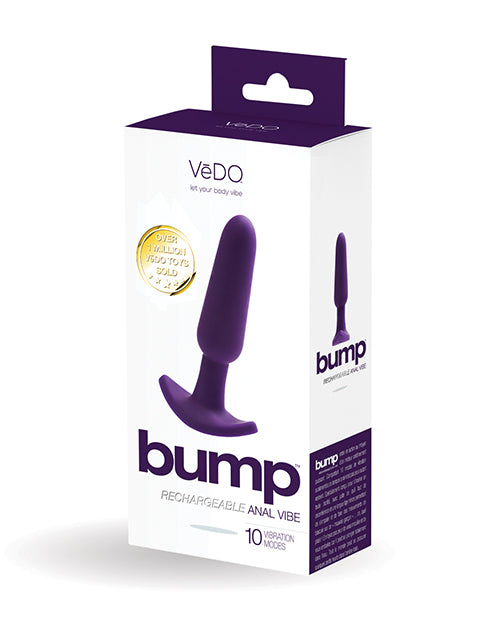 VeDO VeDO Bump Rechargeable Anal Vibe - Deep Purple