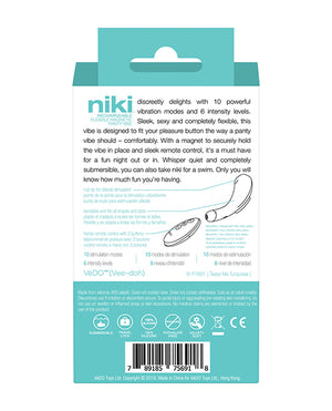 VeDO VeDO Niki Rechargeable Panty Vibe - Tease Me Turquoise
