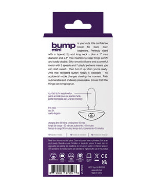 VeDO Bump Mini Rechargeable Anal Plug - Purple - Image 5
