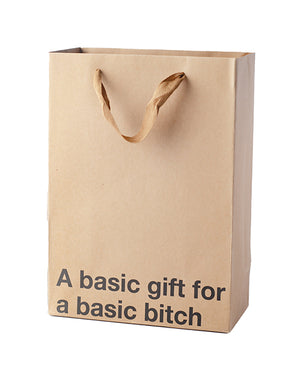 Wood Rocket A Basic Gift For a Basic Bitch Gift Bag - Pack of 3