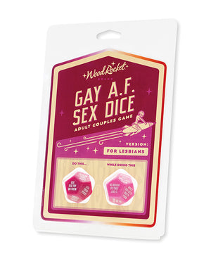 Wood Rocket Wood Rocket Gay AF Lesbian Couples Sex Dice Game - Fuchsia - Image 3