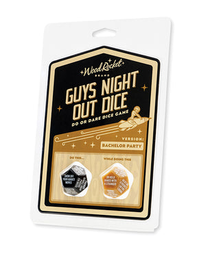 Wood Rocket Guys Night Out Do or Dare Dice Game - Black - Image 3