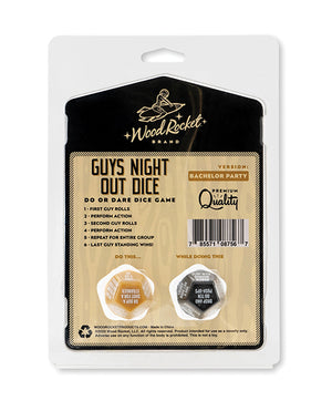 Wood Rocket Guys Night Out Do or Dare Dice Game - Black - Image 4