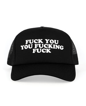 Wood Rocket Wood Rocket Fuck You You Fucking Fuck Trucker Hat - Black - Image 2