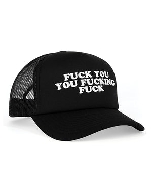 Wood Rocket Wood Rocket Fuck You You Fucking Fuck Trucker Hat - Black - Image 3