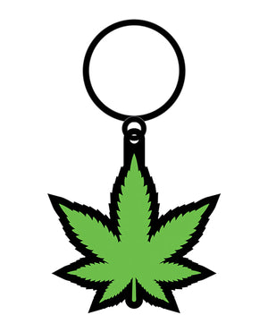 Wood Rocket Wood Rocket Weed Pot Leaf Keychain - Green - Image 2