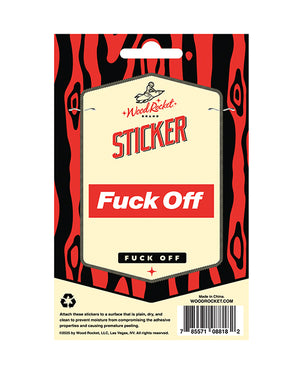 Wood Rocket Fuck Off Sticker - Image 3