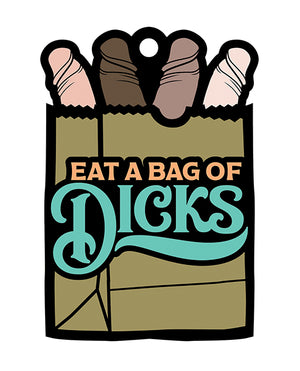 Wood Rocket Eat A Bag Of Dicks Air Freshener - Banana - Image 3